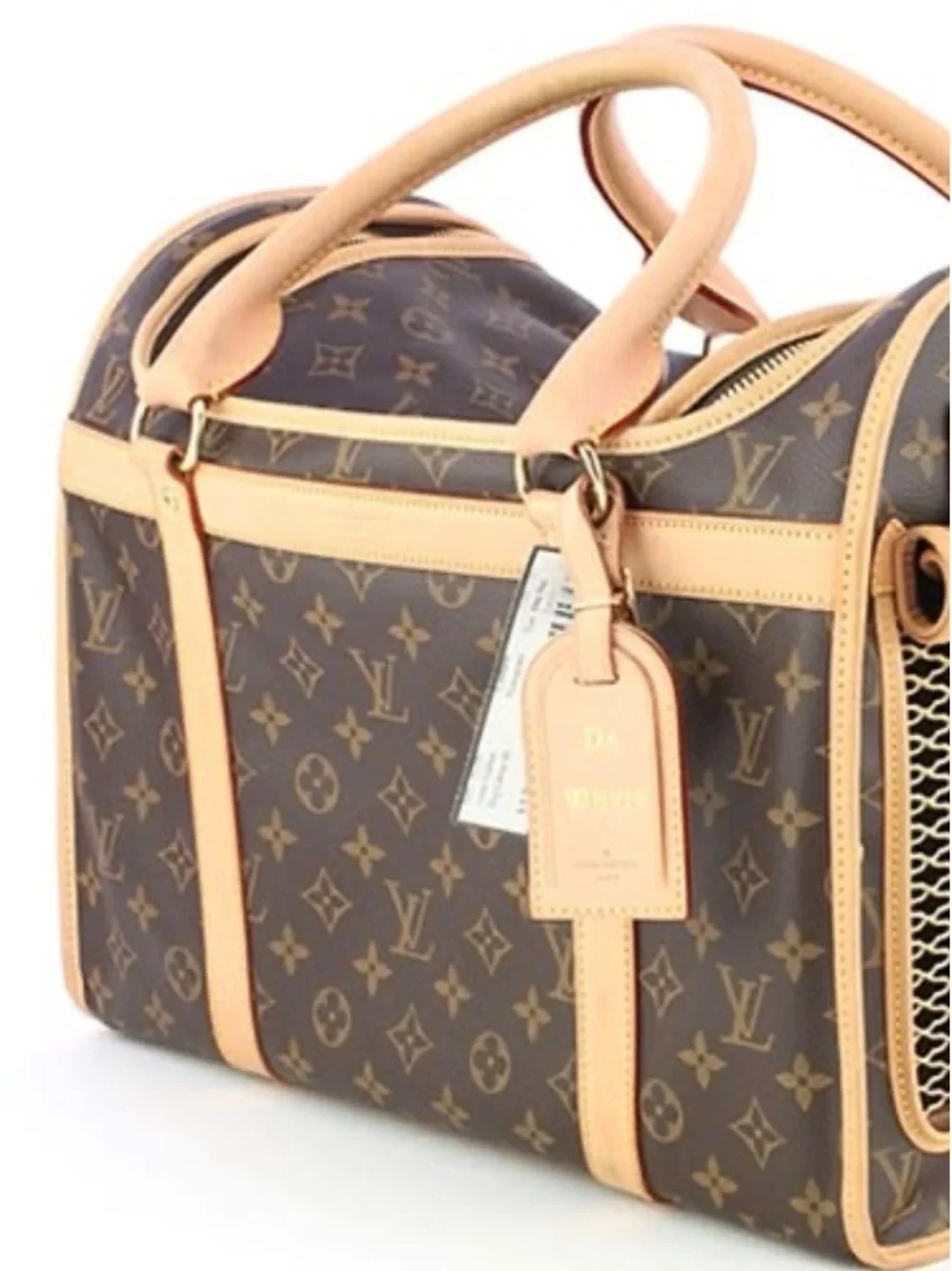 Louis Vuitton Brown Monogram Canvas Pet Carrier with Natural Trim